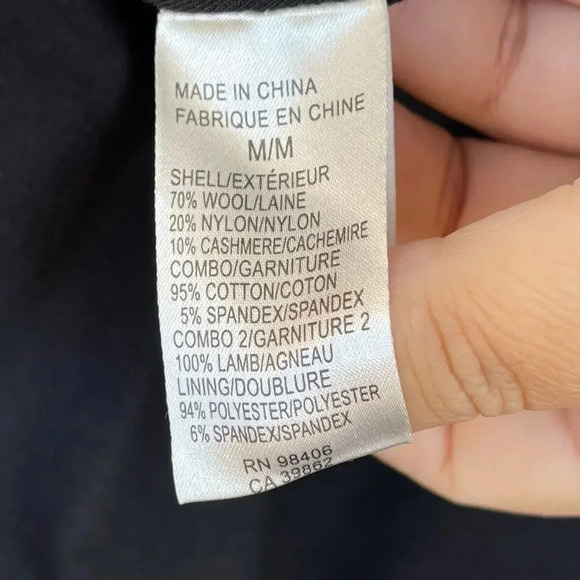 Theory “Laura” Leather Sleeve cardigan coat medium - Picture 7 of 9